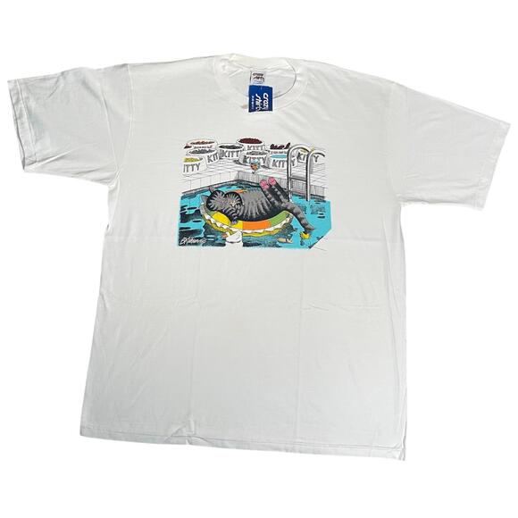 Crazy Shirts Other - VTG 90s NWT B. Kliban Cat Crazy Shirts USA Swimming Pool Cat T-Shirt Hawaii XL